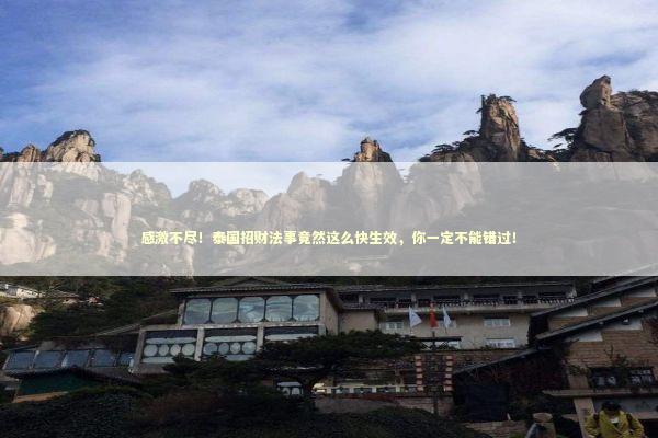 感激不尽！泰国招财法事竟然这么快生效，你一定不能错过！