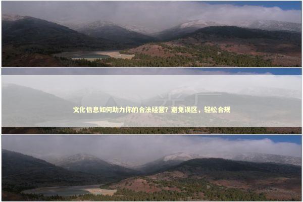 文化信息如何助力你的合法经营？避免误区，轻松合规