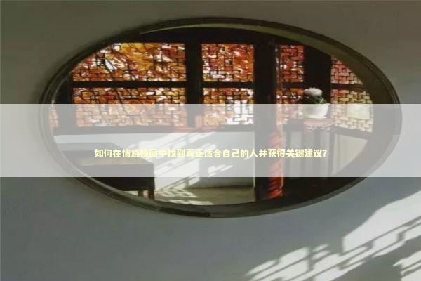 如何在情感挽回中找到真正适合自己的人并获得关键建议？